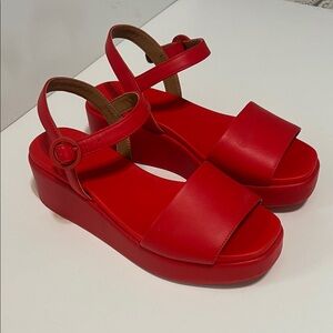Camper Misia
Red Leather 2-Strap Sandal - Women’s size 37
